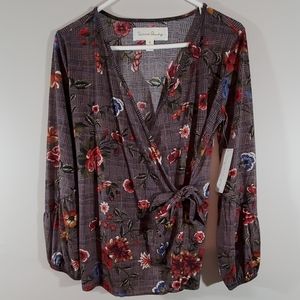 NWT French Laundry Wrap Blouse Sz. S